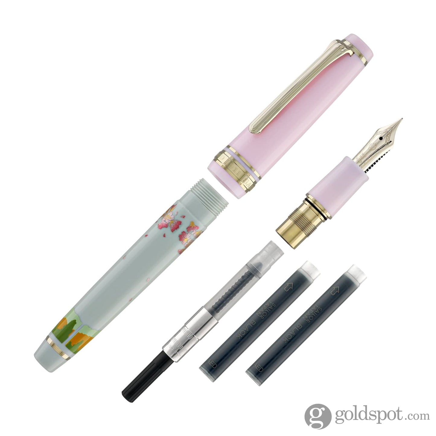 Sailor Professional Gear Slim Seasonal Waka Poetry Fountain Pen in Spring - 14k Gold Fountain Pen