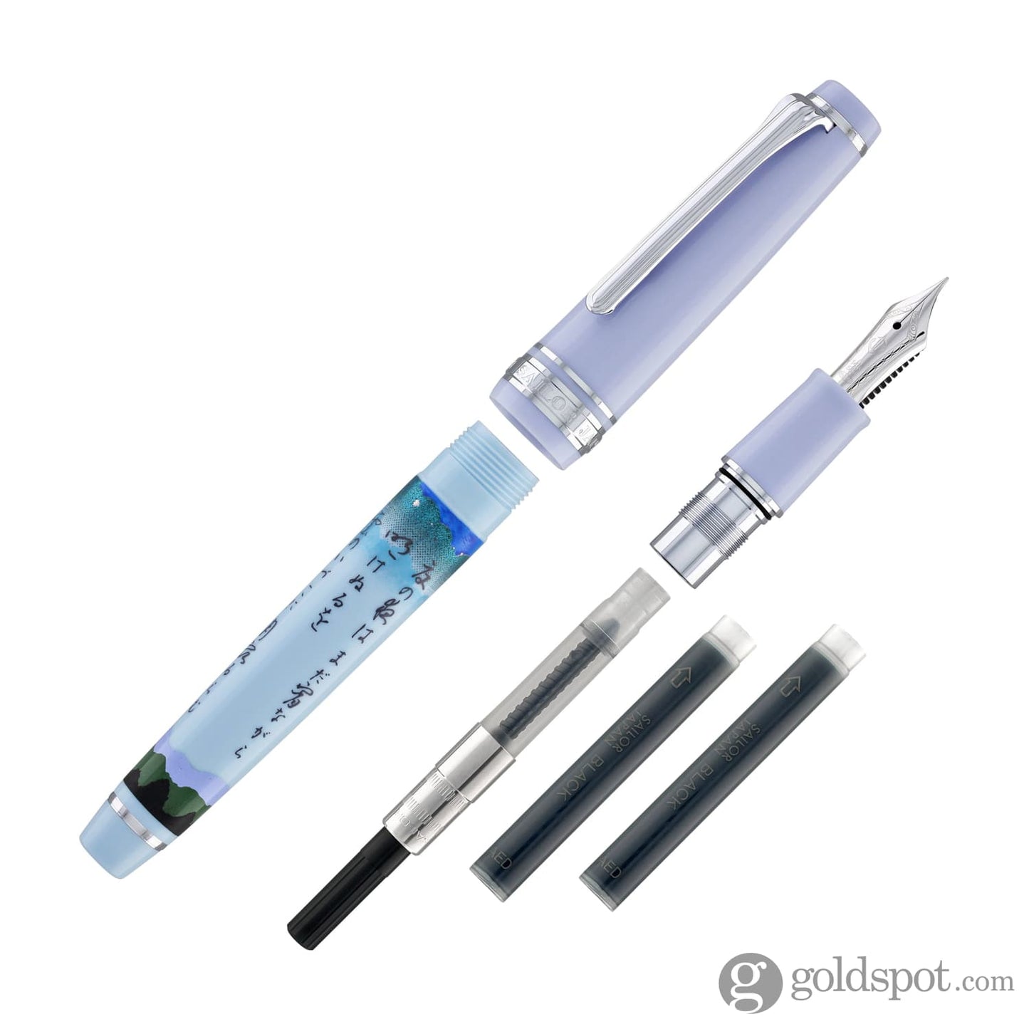 Sailor Professional Gear Slim Seasonal Waka Poetry Fountain Pen in Summer - 14K Gold with Rhodium Plating Fountain Pen