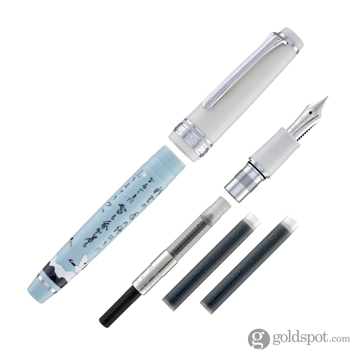 Sailor Professional Gear Slim Seasonal Waka Poetry Fountain Pen in Winter - 14K Gold with Rhodium Plating Fountain Pen