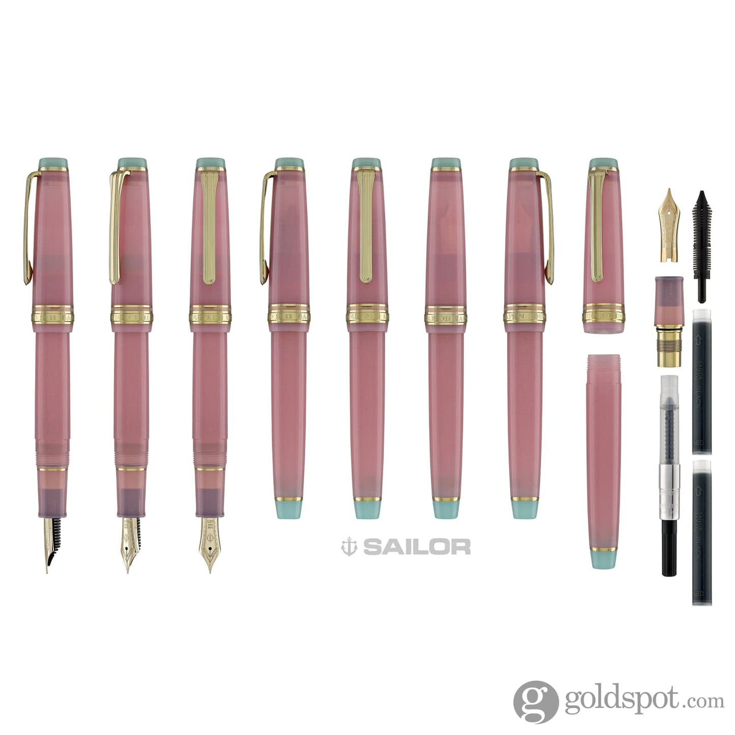 Sailor Professional Gear Slim Solar Term Series Fountain Pen in Hagi Gold Trim - 14kt Gold Nib Fountain Pen