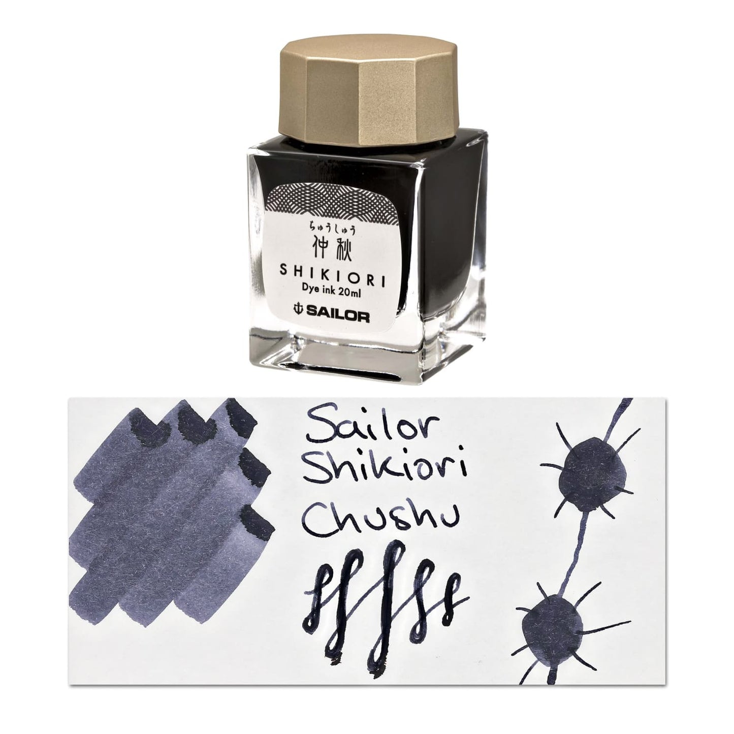Sailor Shikiori Bottled Ink in Chu - Shu (Mid - Fall Gray) - 20 mL Bottled Ink