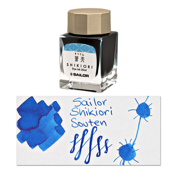 Sailor Shikiori Bottled Ink in Souten (Azure Sky) - 20 mL Bottled Ink