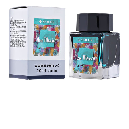 Sailor USA State Bottled Ink in New Mexico (Turquoise Blue) - 20 mL