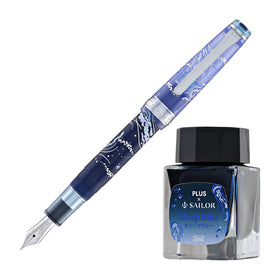 Sailor x Plus Pro Gear Slim Fountain Pen in Jellyfish & Ink Set - 14K Gold Limited Edition
