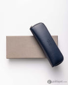 Scribo Astoz Double Leather Pen Pouch in Blu Notte Pen Cases