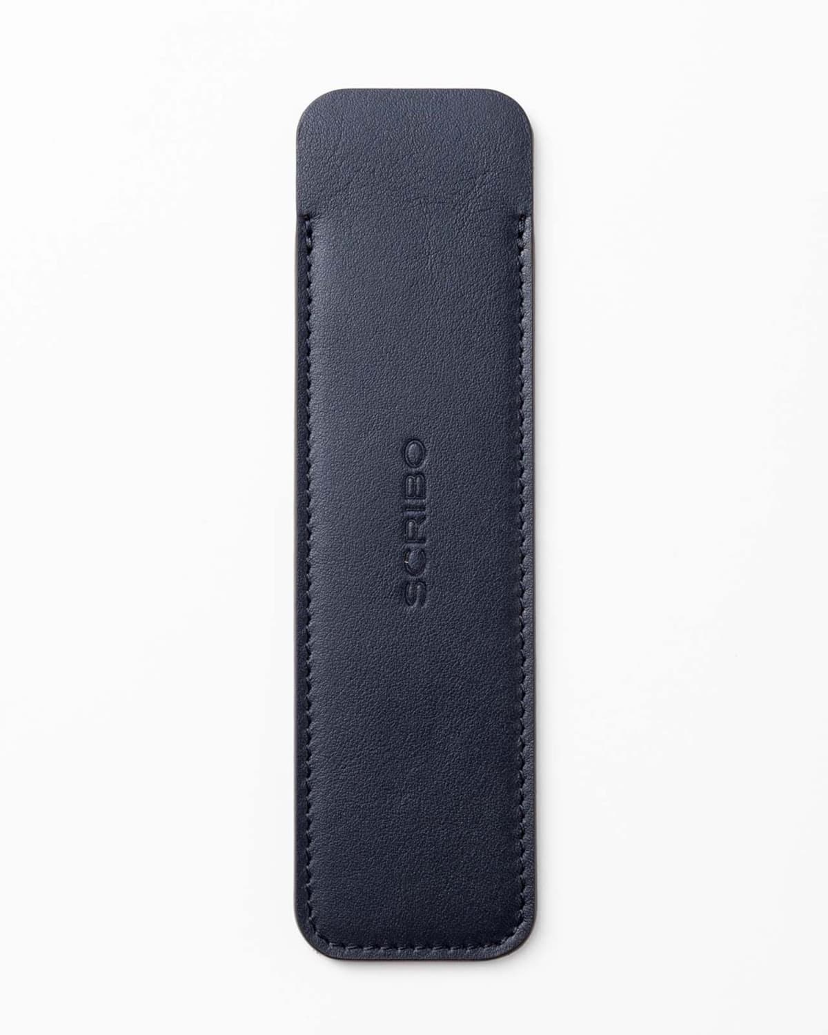 Scribo Astuzen Single Leather Pen Pouch in Blu Cosmico Pen Cases