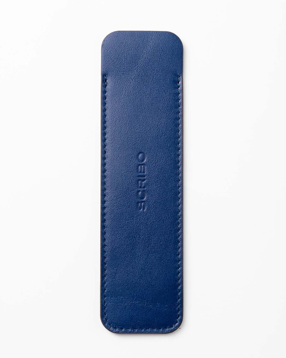 Scribo Astuzen Single Leather Pen Pouch in Blu Pop Pen Cases