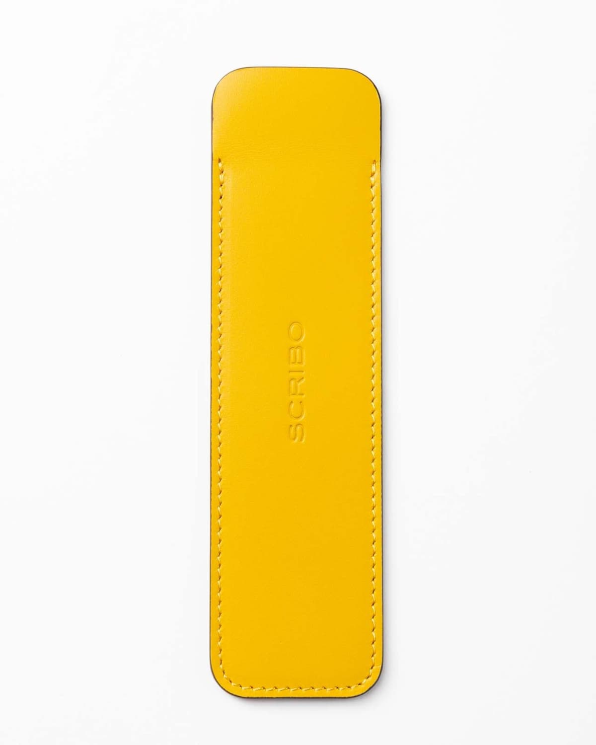 Scribo Astuzen Single Leather Pen Pouch in Giallo Cannella Pen Cases