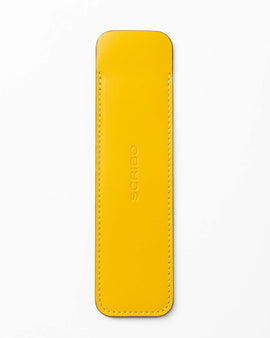 Scribo Astuzen Single Leather Pen Pouch in Giallo Cannella