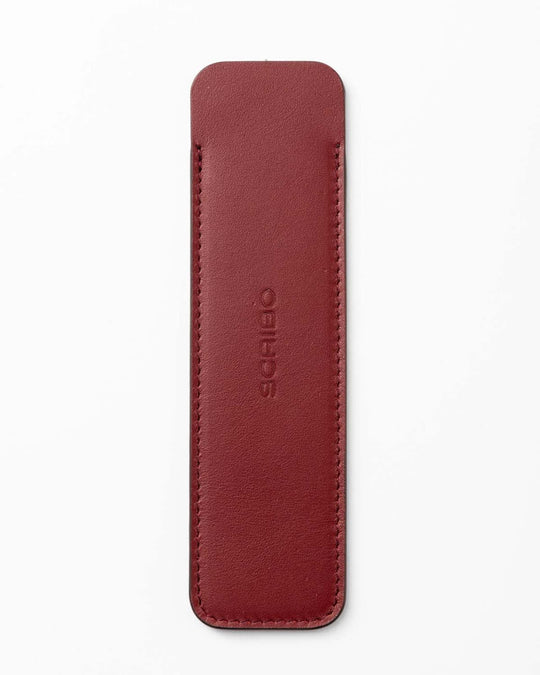 Scribo Astuzen Single Leather Pen Pouch in Rosso Chianti