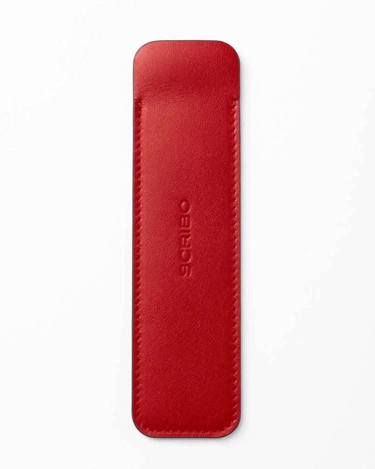 Scribo Astuzen Single Leather Pen Pouch in Rosso Melograno Pen Cases