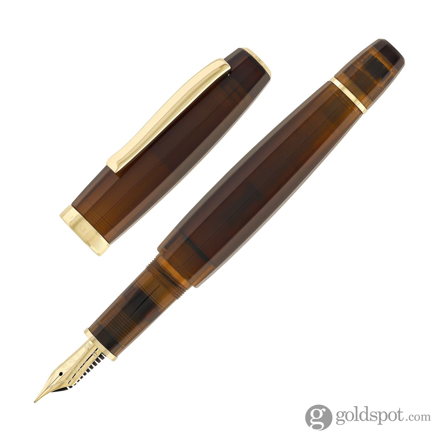 Scribo Feel Fountain Pen in Ambra with Yellow Gold Trim Fountain Pen