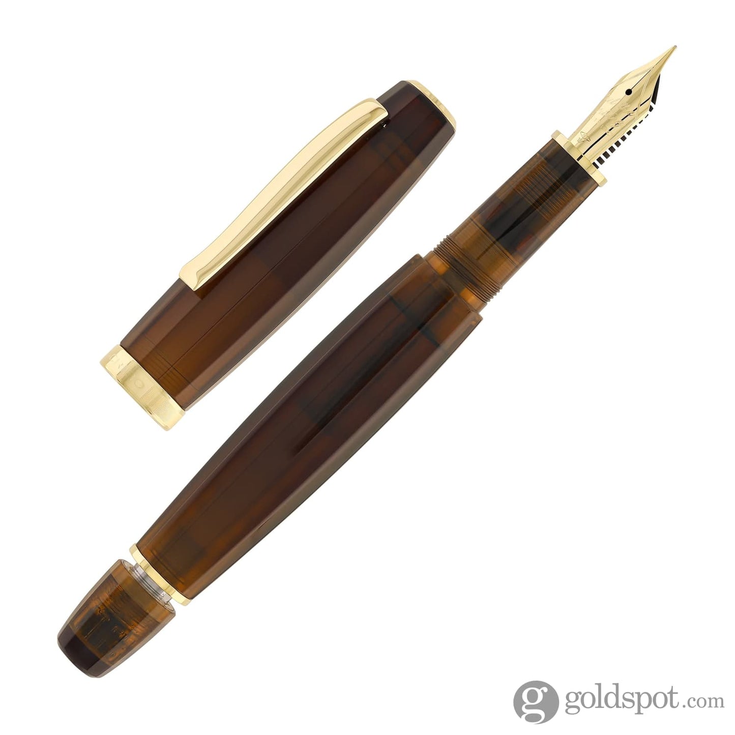 Scribo Feel Fountain Pen in Ambra with Yellow Gold Trim Fountain Pen