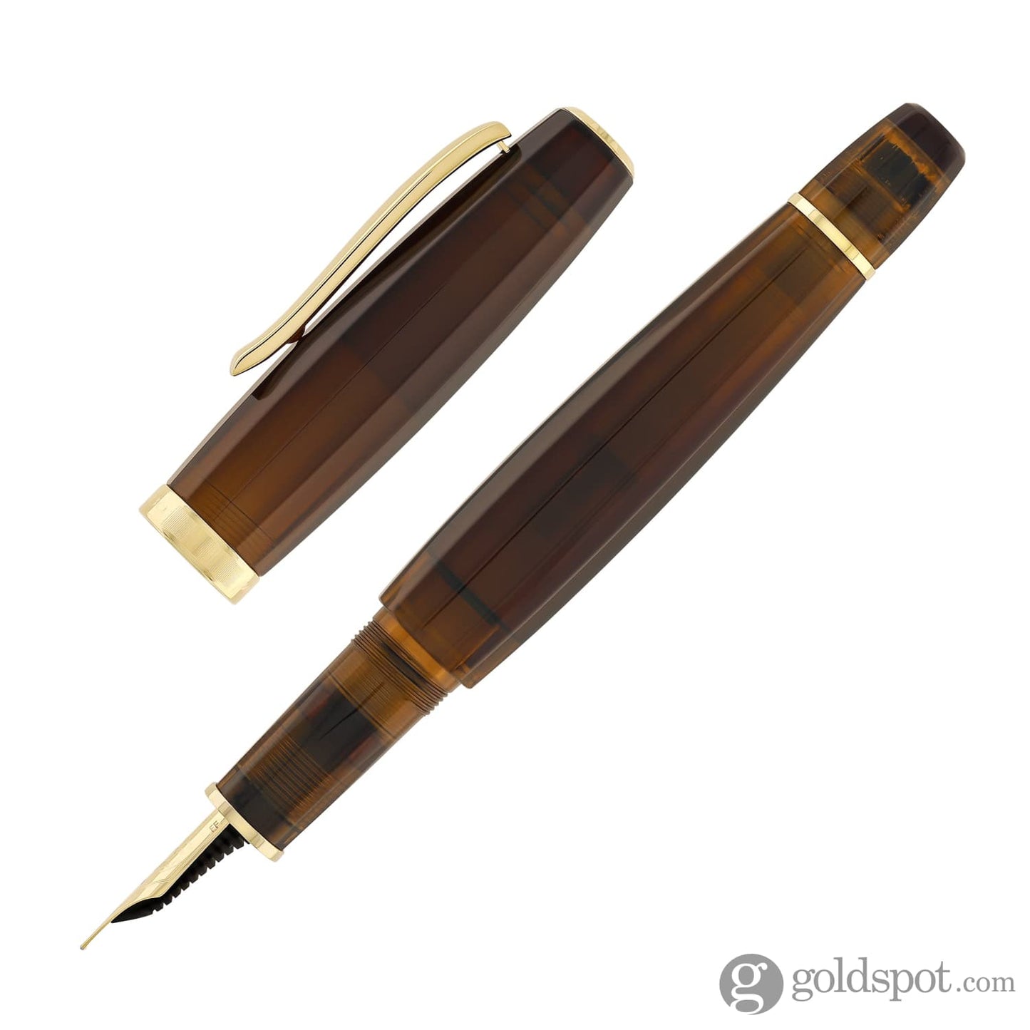 Scribo Feel Fountain Pen in Ambra with Yellow Gold Trim Fountain Pen