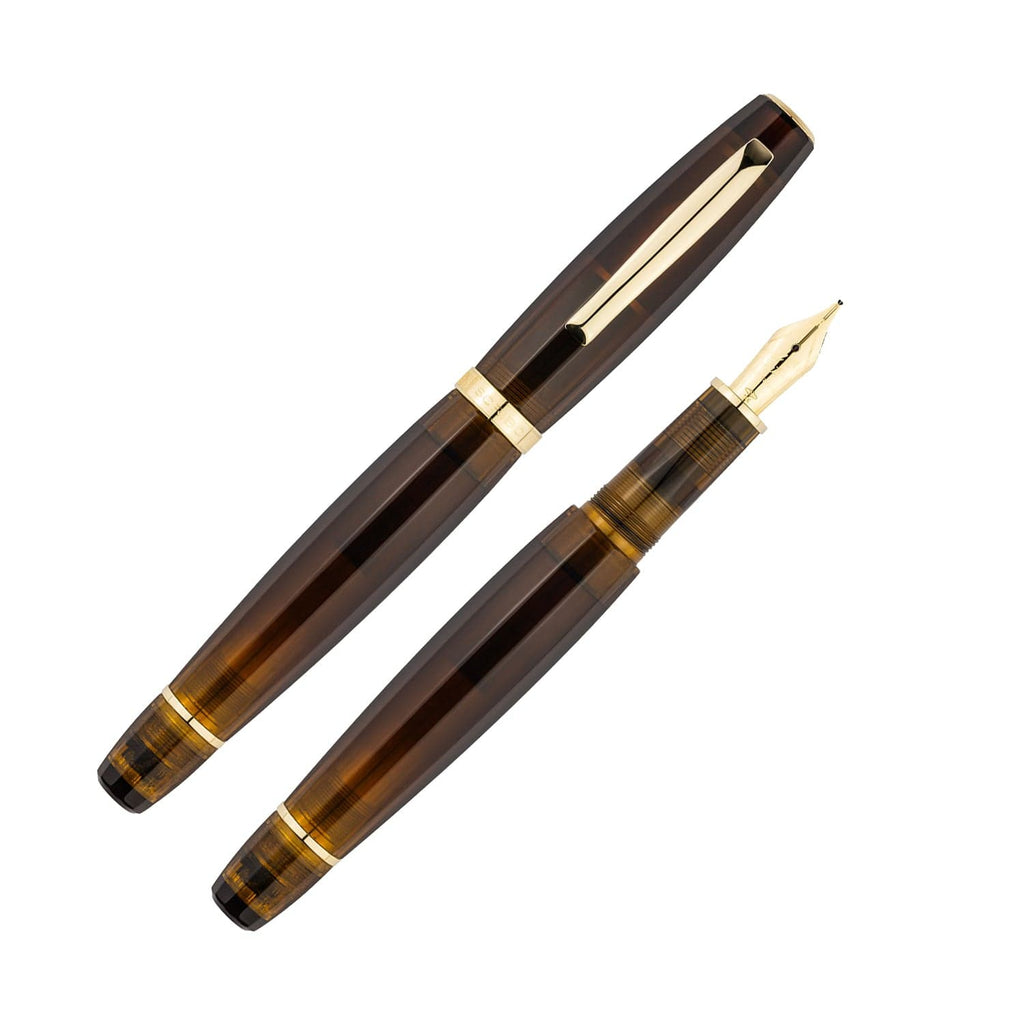 Scribo Feel Fountain Pen in Ambra with Yellow Gold Trim Fountain Pen