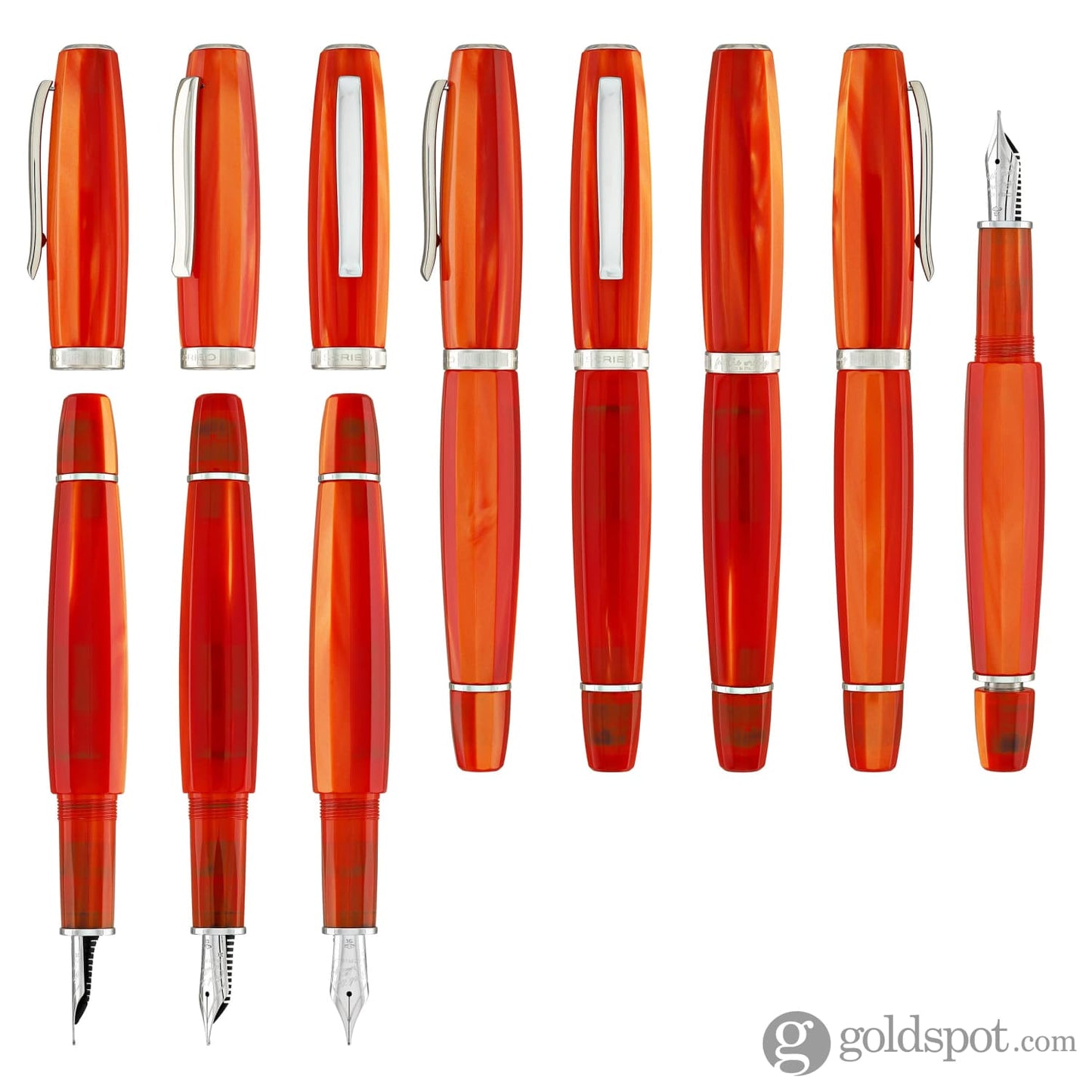 Scribo Feel Fountain Pen in Arancia with Platinum Trim Fountain Pen