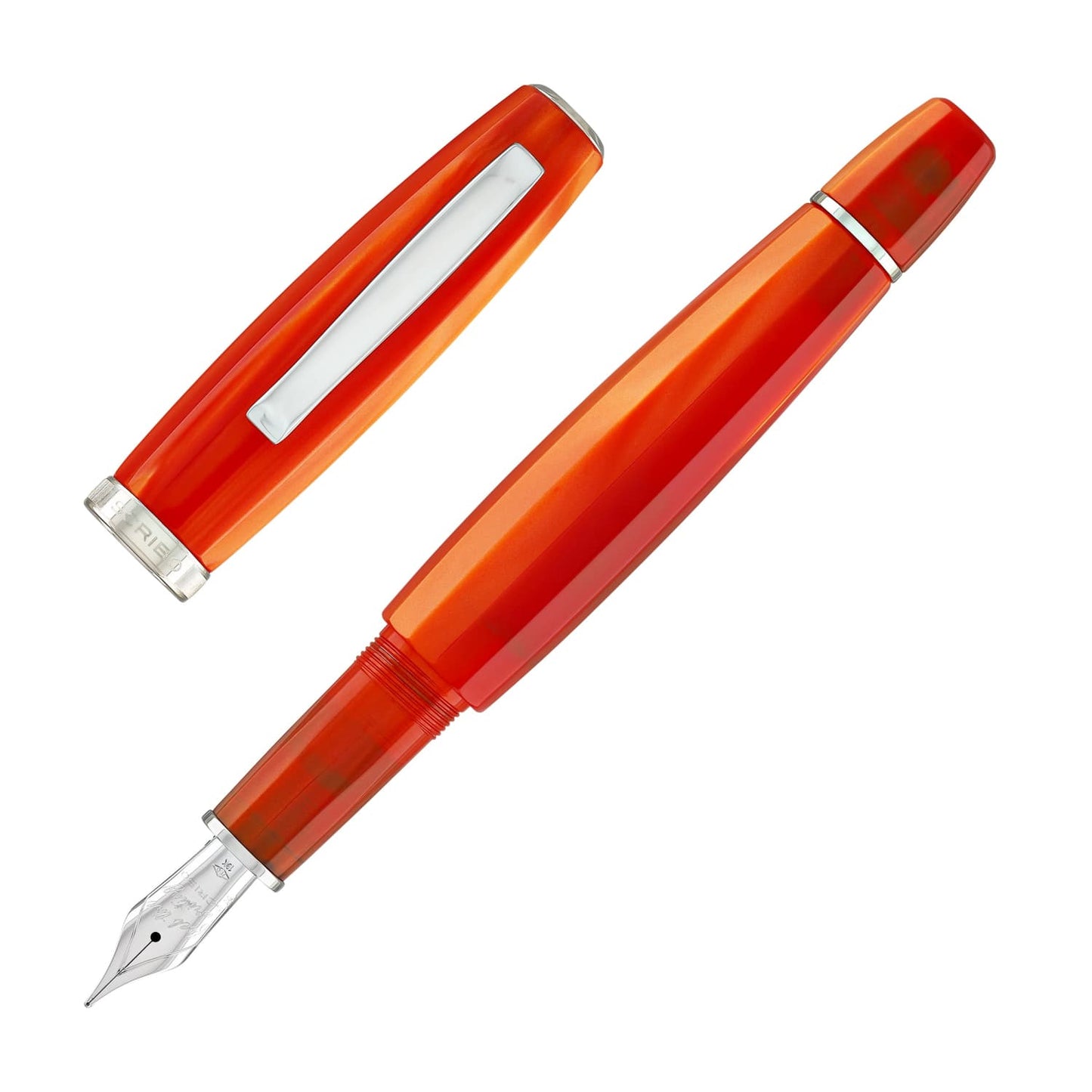 Scribo Feel Fountain Pen in Arancia with Platinum Trim Fountain Pen