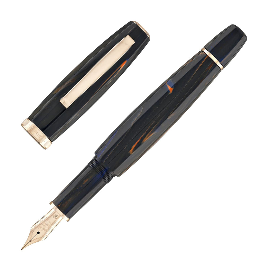Scribo Feel Fountain Pen in Blu Califfo with Rose Gold Trim Fountain Pen