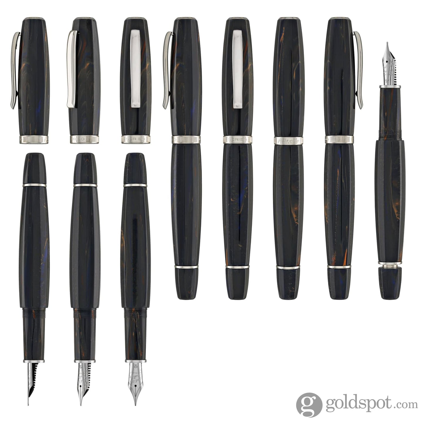 Scribo Feel Fountain Pen in Blu Califfo with Ruthenium Trim Fountain Pen