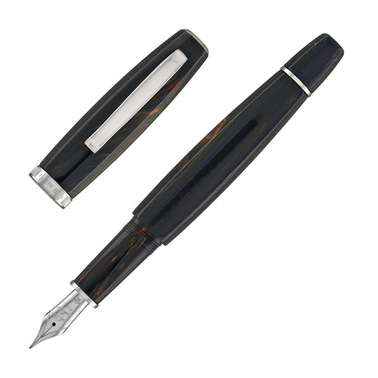 Scribo Feel Fountain Pen in Blu Califfo with Ruthenium Trim