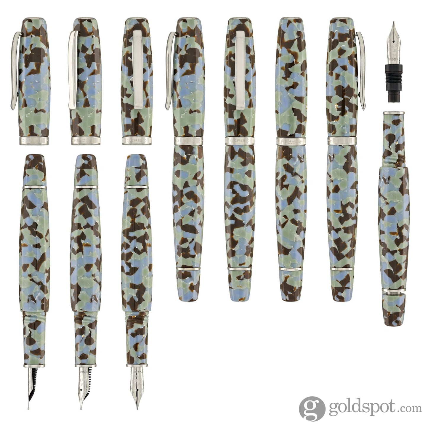 Scribo Feel Fountain Pen in Graniglia with Platinum Trim Fountain Pen