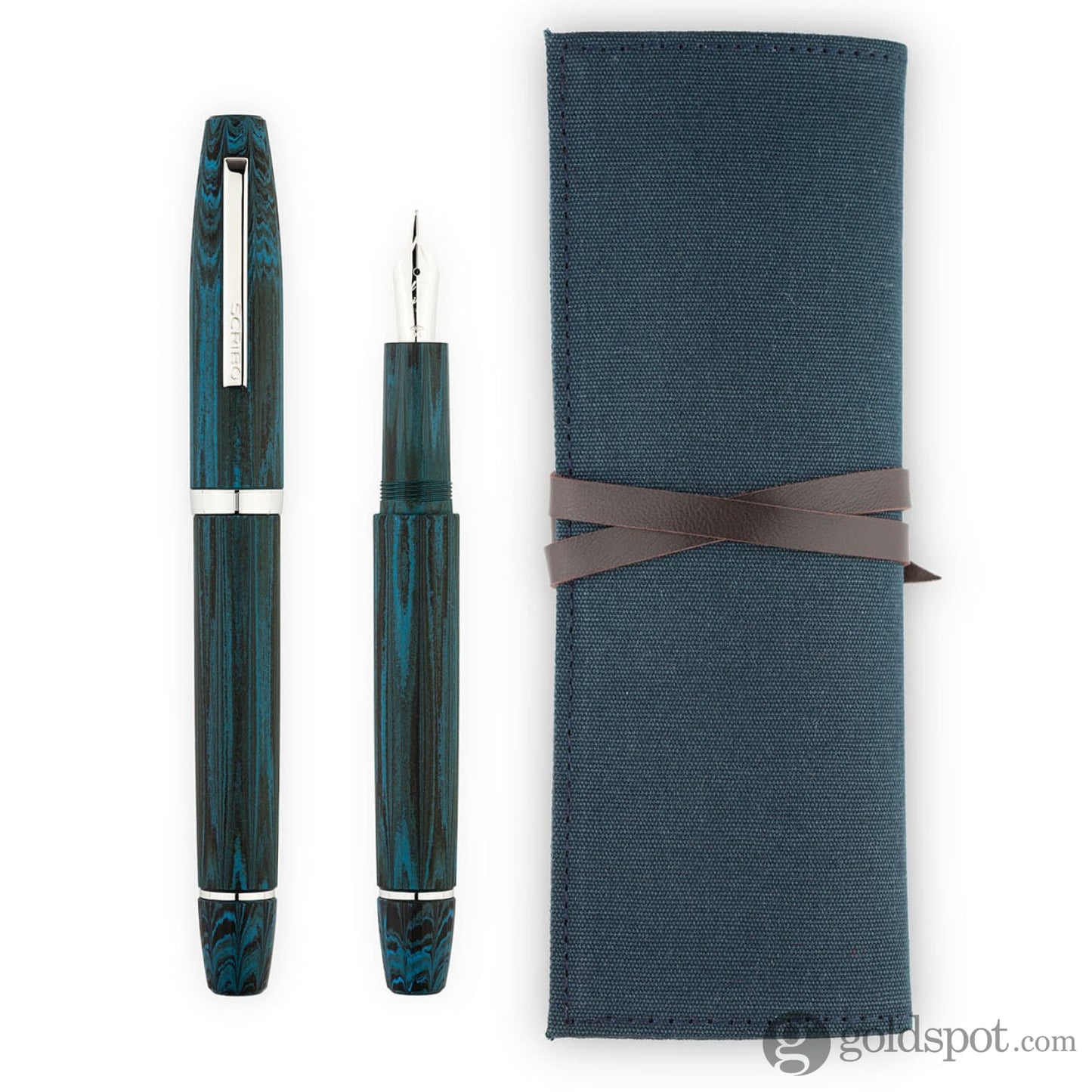 Scribo Flow Fountain Pen in Tempo with Platinum Trim Fountain Pen
