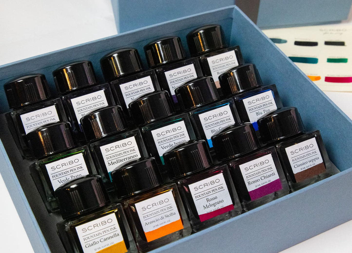 Scribo Fountain Pen 15 Mini Ink Set Limited Edition - 20mL Bottled Ink