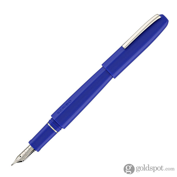 Scribo Piuma Fountain Pen in Pop (Bright Blue) 18K Gold Nib Fountain Pen