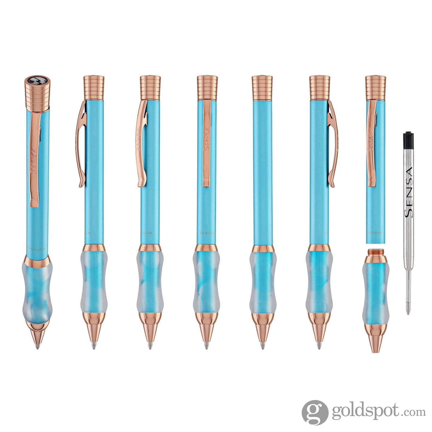 Sensa 30th Anniversary Ballpoint Pen in Aqua Blue - Limited Edition Ballpoint Pens
