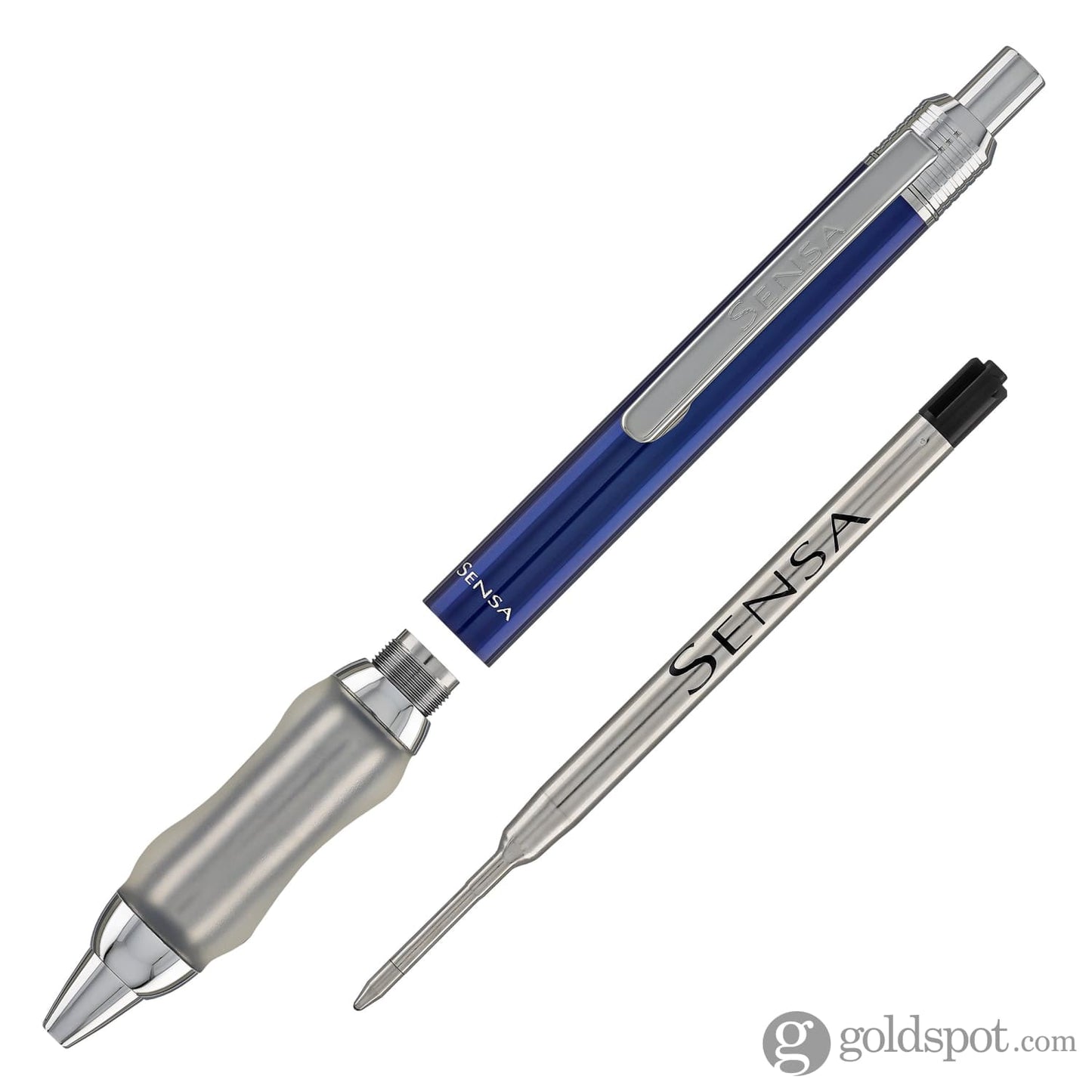 Sensa Click Lacquer Ballpoint Pen in Azure Blue Ballpoint Pens
