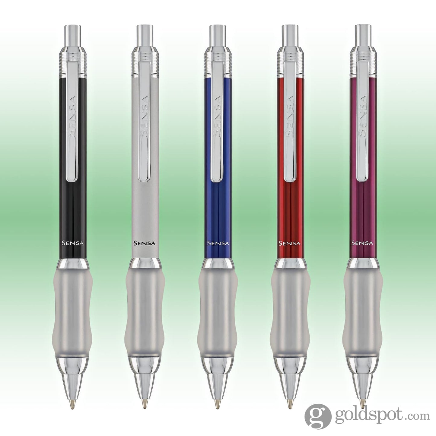 Sensa Click Lacquer Ballpoint Pen in Azure Blue Ballpoint Pens