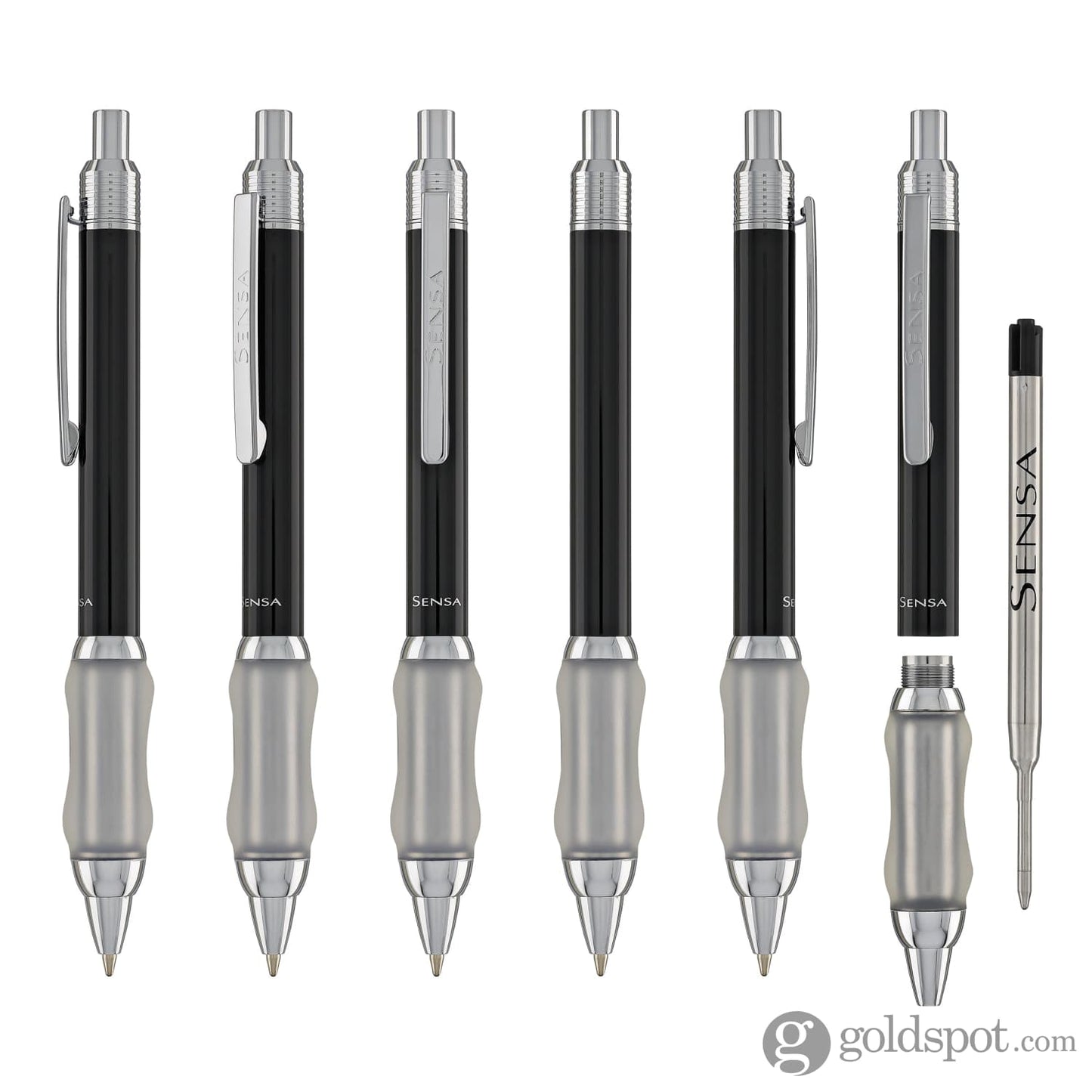 Sensa Click Lacquer Ballpoint Pen in Sable Black Ballpoint Pens