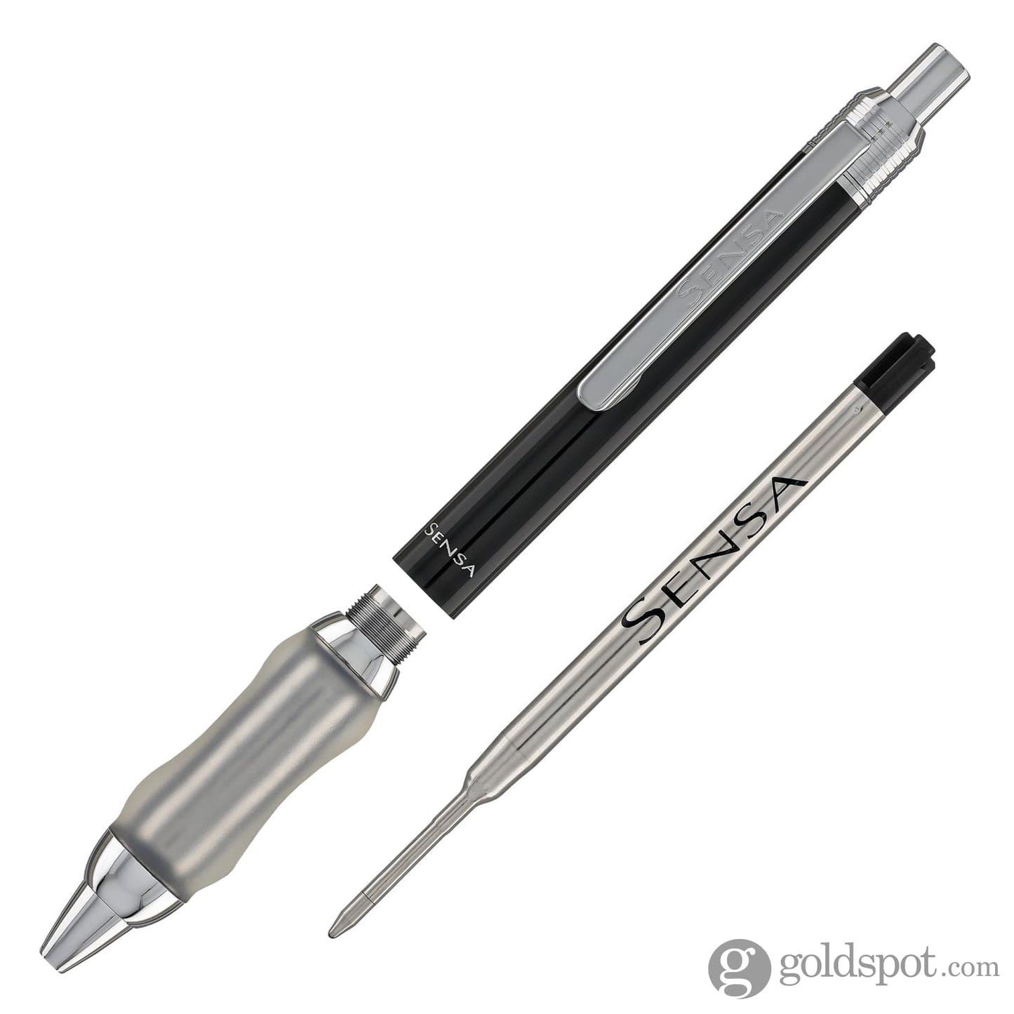 Sensa Click Lacquer Ballpoint Pen in Sable Black Ballpoint Pens