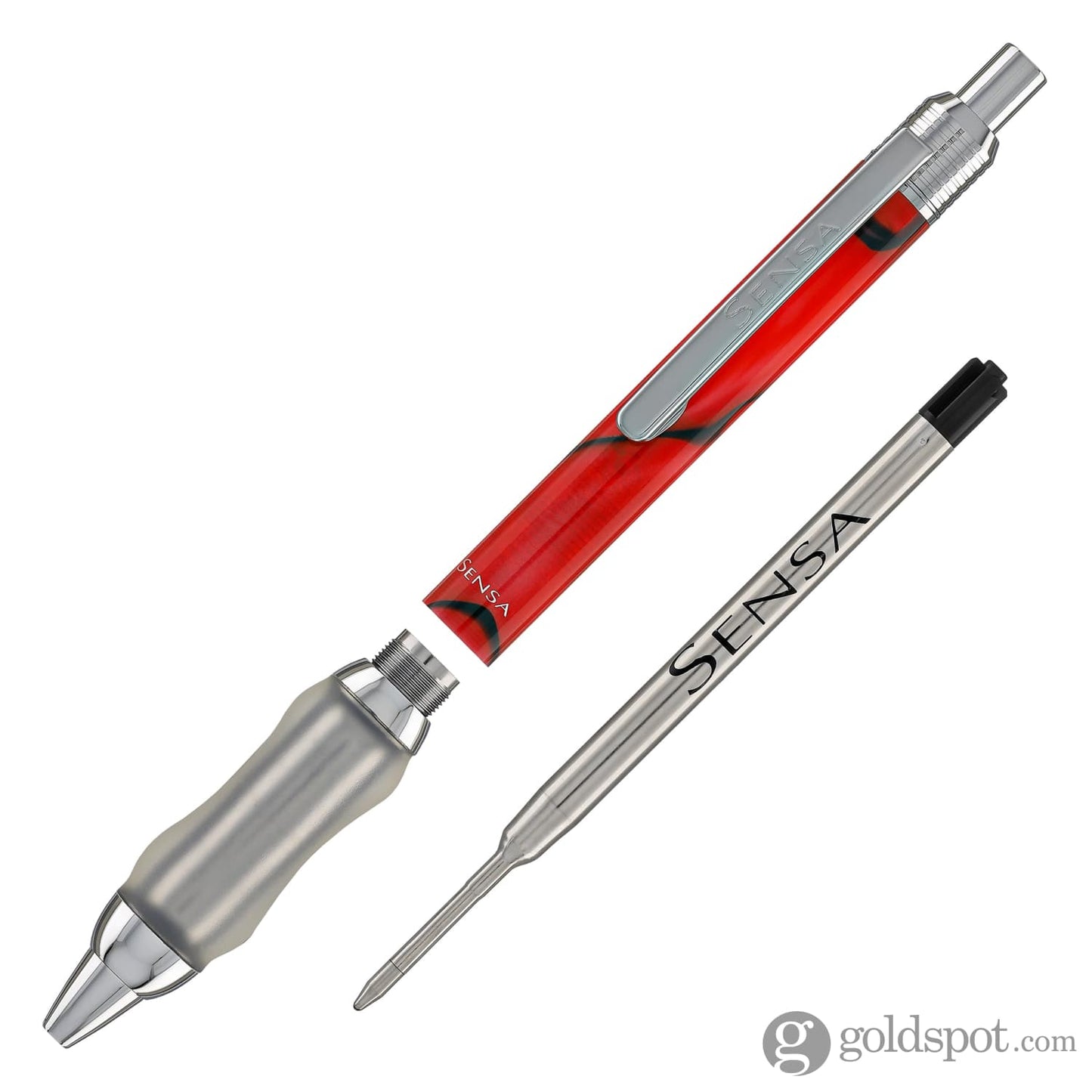 Sensa Click Plasmuloid Ballpoint Pen in Crimson Burgundy Pearl Ballpoint Pens