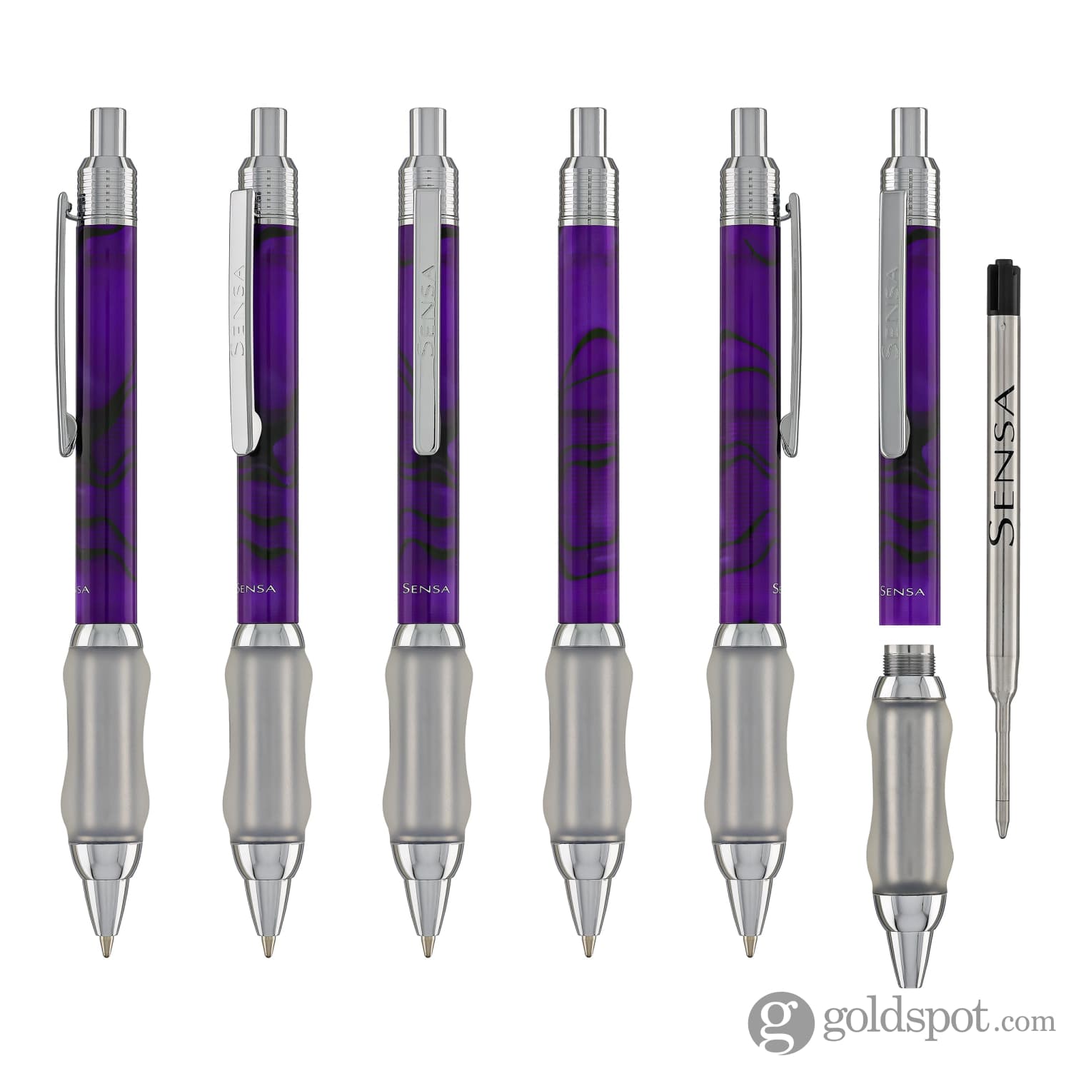 Sensa Click Plasmuloid Ballpoint Pen in Purple Amethyst Pearl