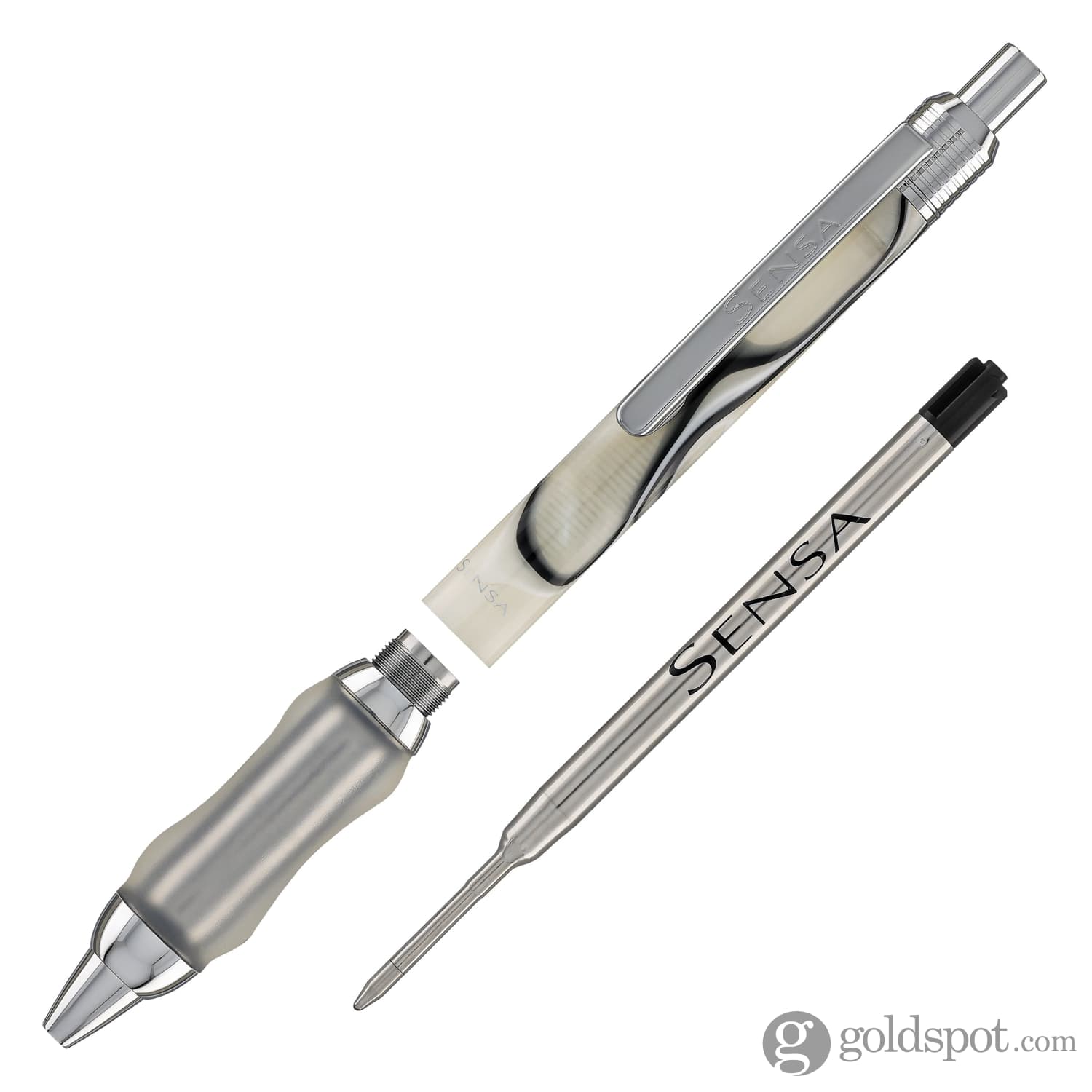Sensa Click Plasmuloid Ballpoint Pen in Vintage Black Pearl