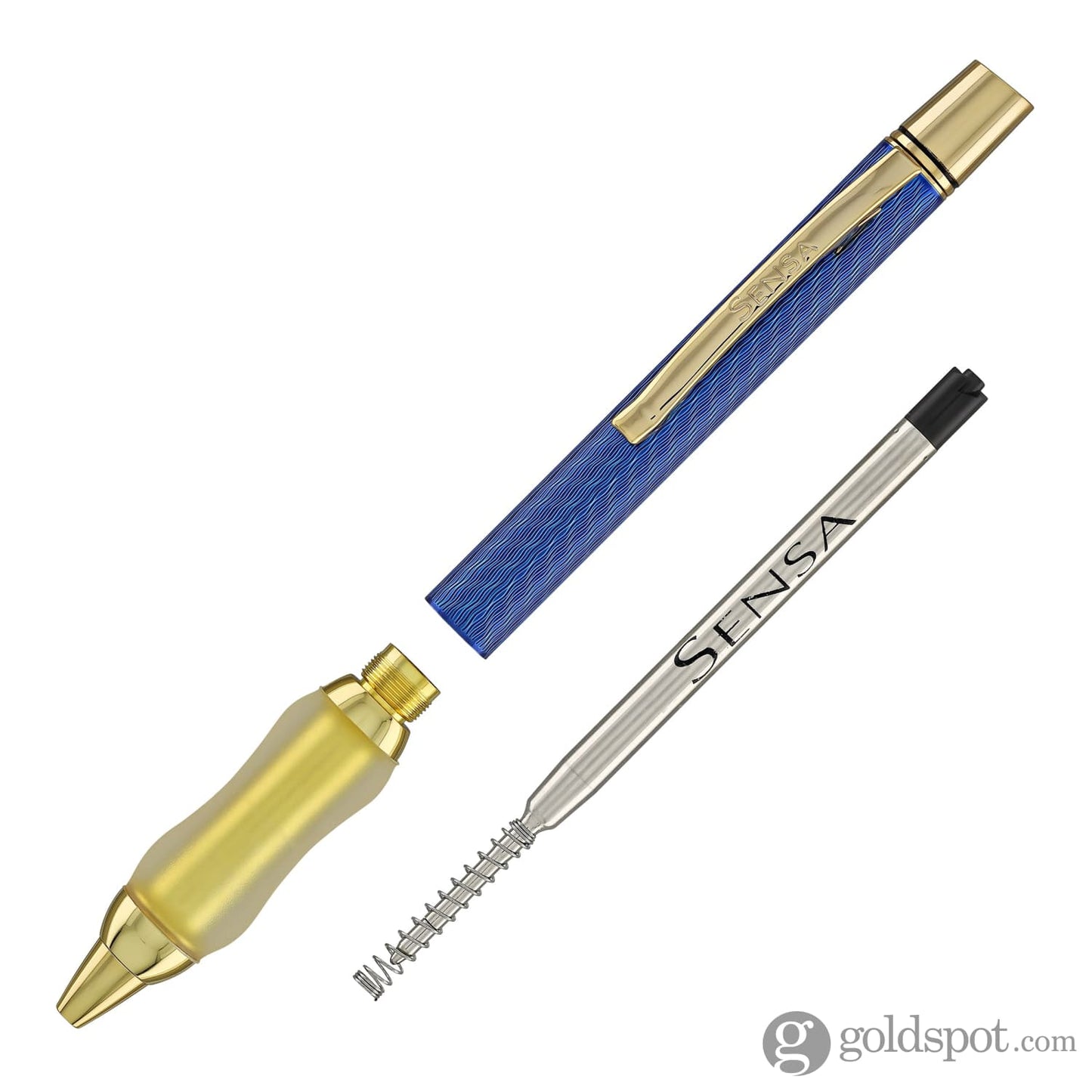 Sensa Herringbone Jewels Ballpoint Pen in Sapphire Blue Pens