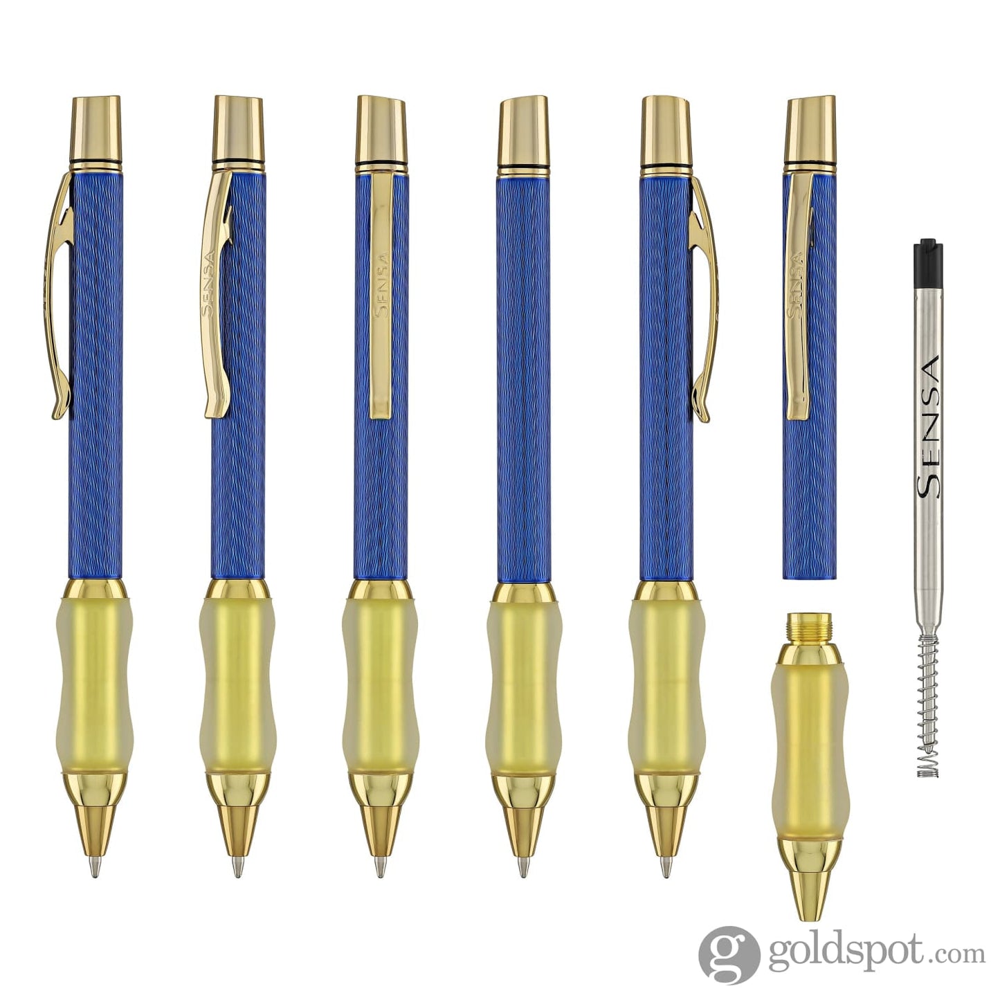Sensa Herringbone Jewels Ballpoint Pen in Sapphire Blue Pens