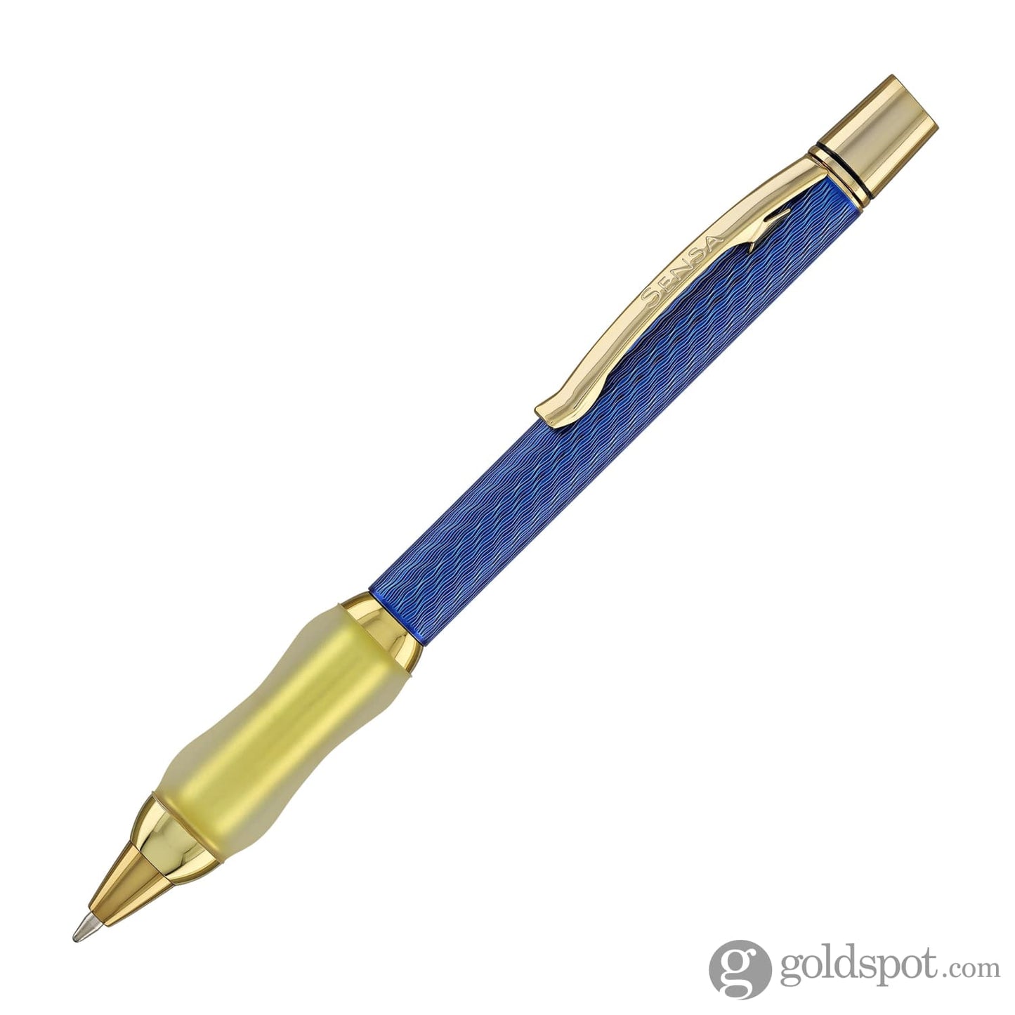 Sensa Herringbone Jewels Ballpoint Pen in Sapphire Blue Pens