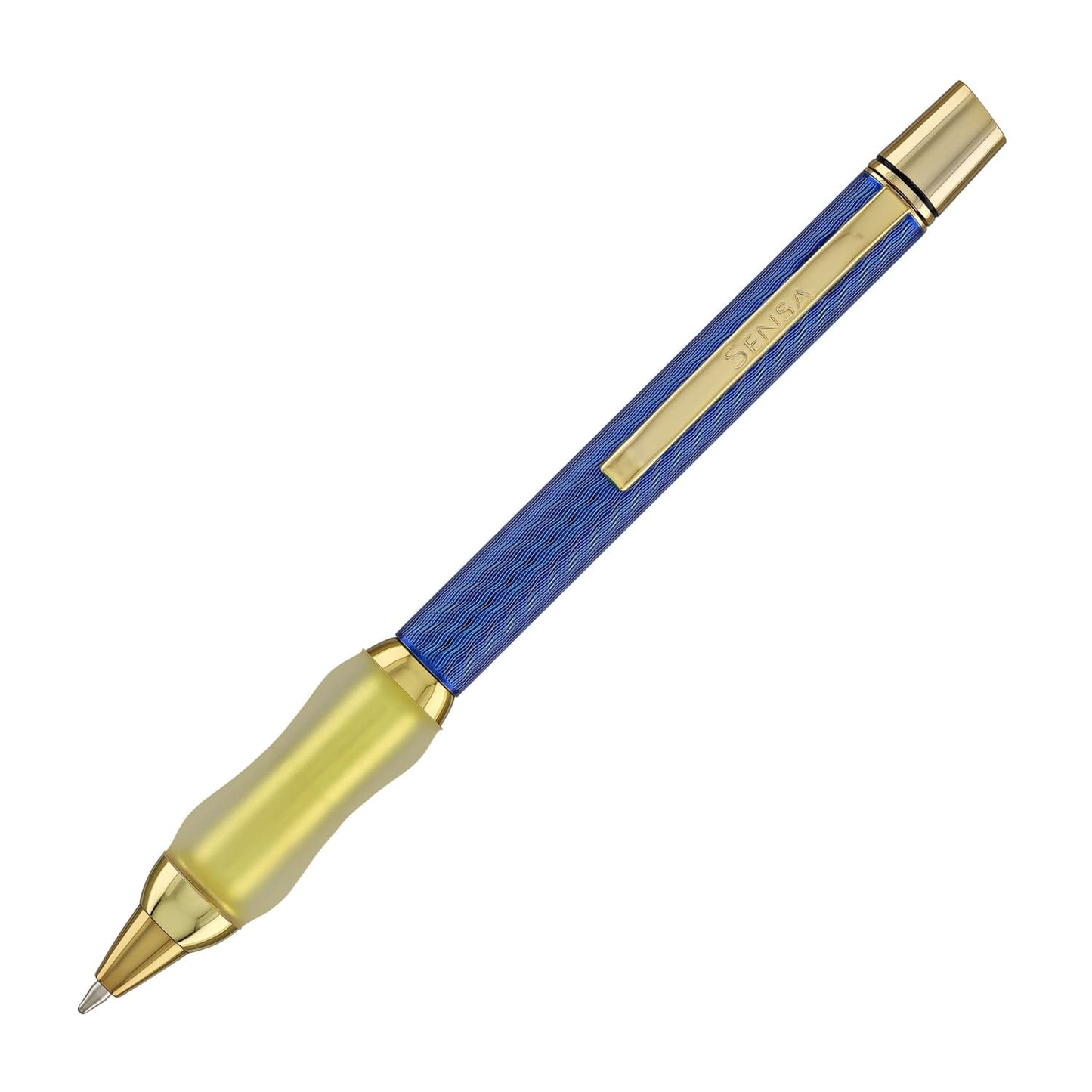 Sensa Herringbone Jewels Ballpoint Pen in Sapphire Blue Pens