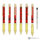 Sensa Metro Gold Ballpoint Pen in Black Cherry Burgundy Ballpoint Pens