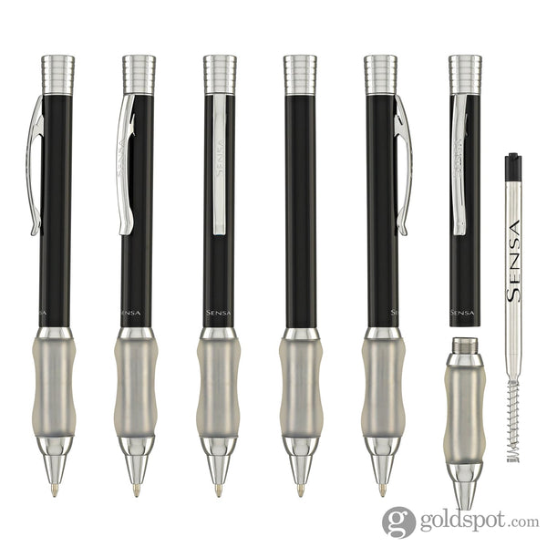 Sensa Modern Classic Ballpoint Pen in Licorice Black Ballpoint Pens