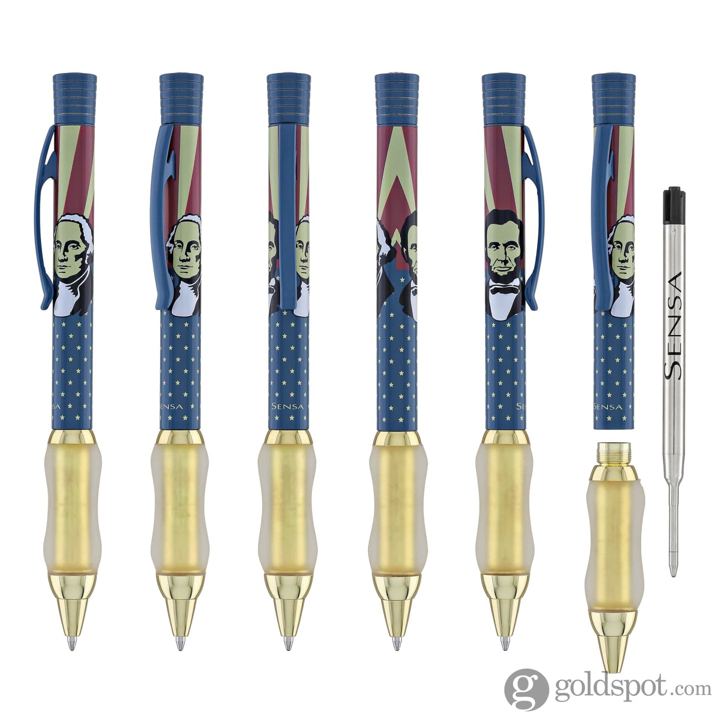 Sensa Presidents Ballpoint Pen in Washington & Lincoln - Limited Edition Ballpoint Pens