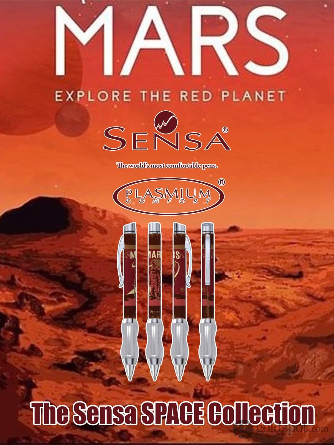 Sensa Space Ballpoint Pen in Mars - Limited Edition Ballpoint Pens