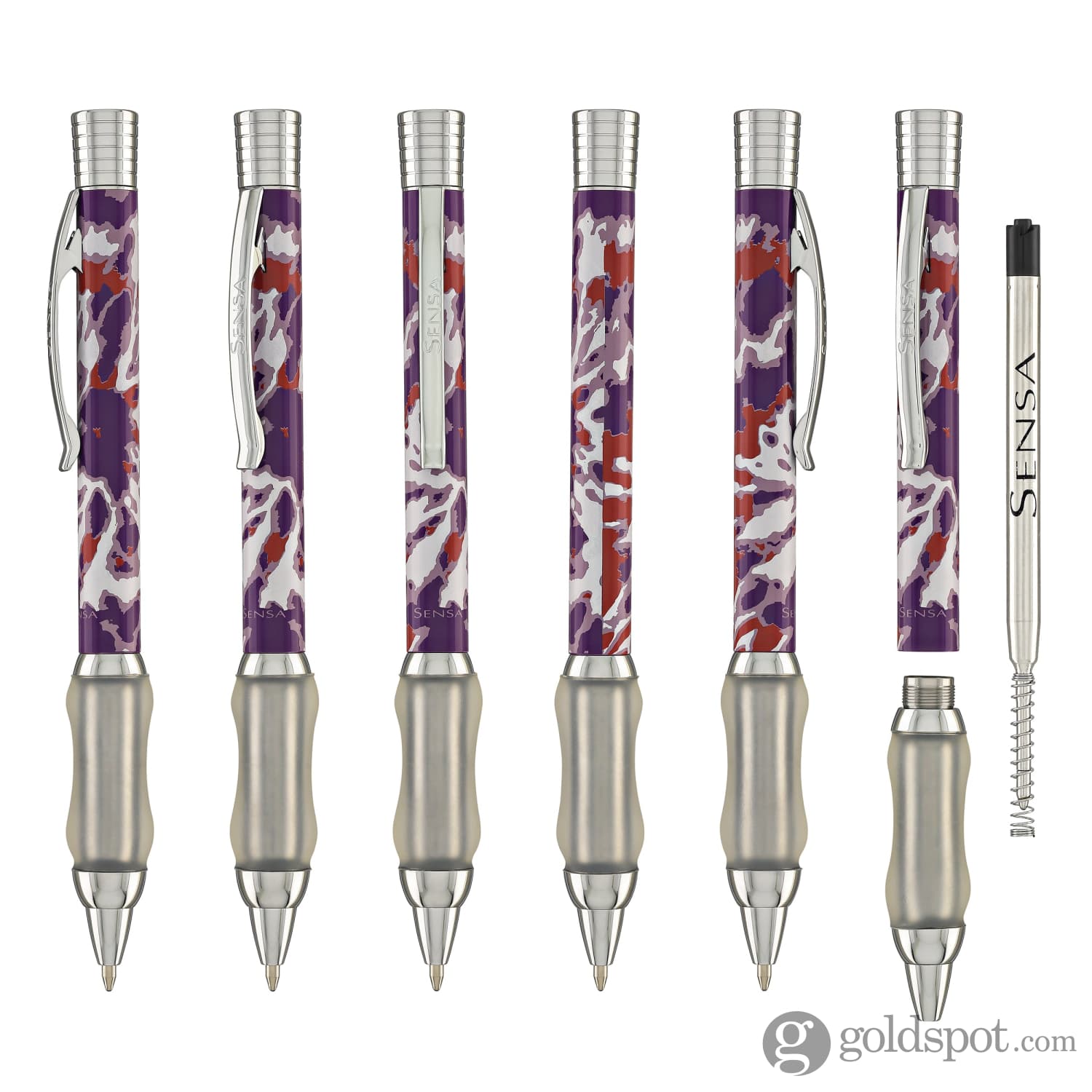 Sensa Tie Dye 1960's Ballpoint Pen in Lava Lamp - Goldspot Pens