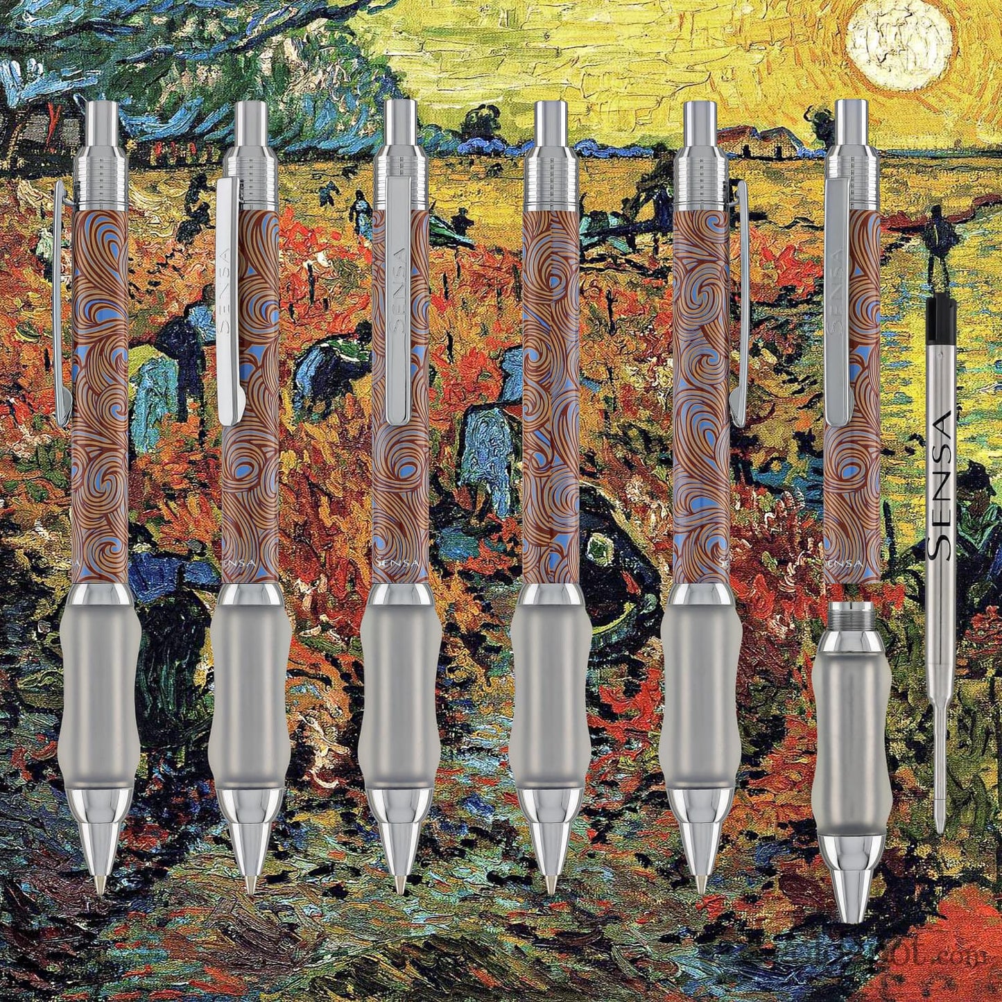 Sensa Van Gogh Ballpoint Pen in Red Vinyards Ballpoint Pens
