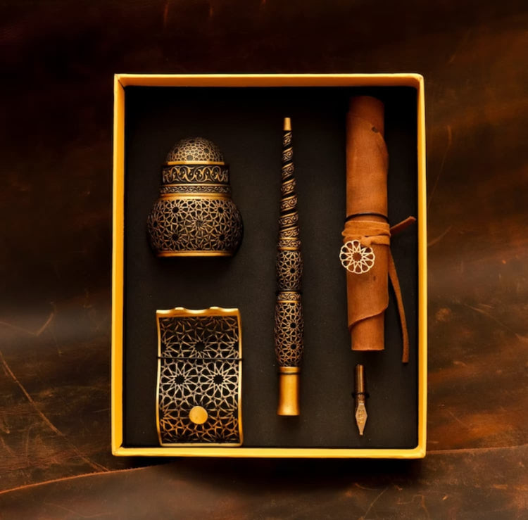 Sepia Accessories Infinite Stars Brass Seljuk Calligraphy Set Accessories
