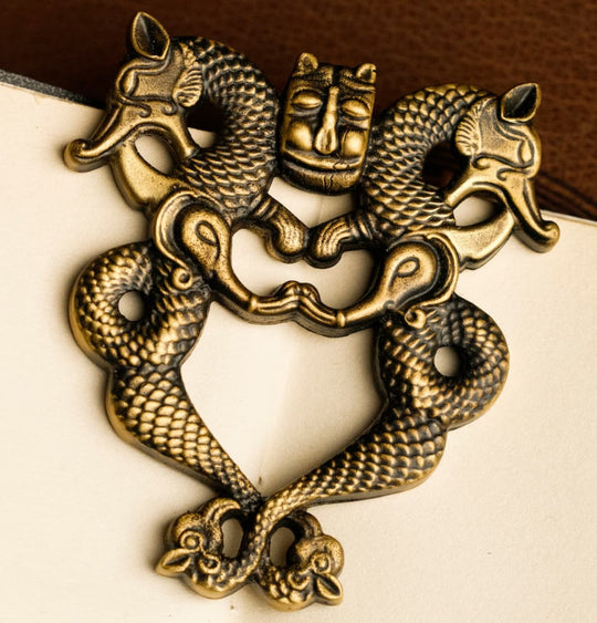 Sepia Accessories Twin Dragons Brass Page Holder