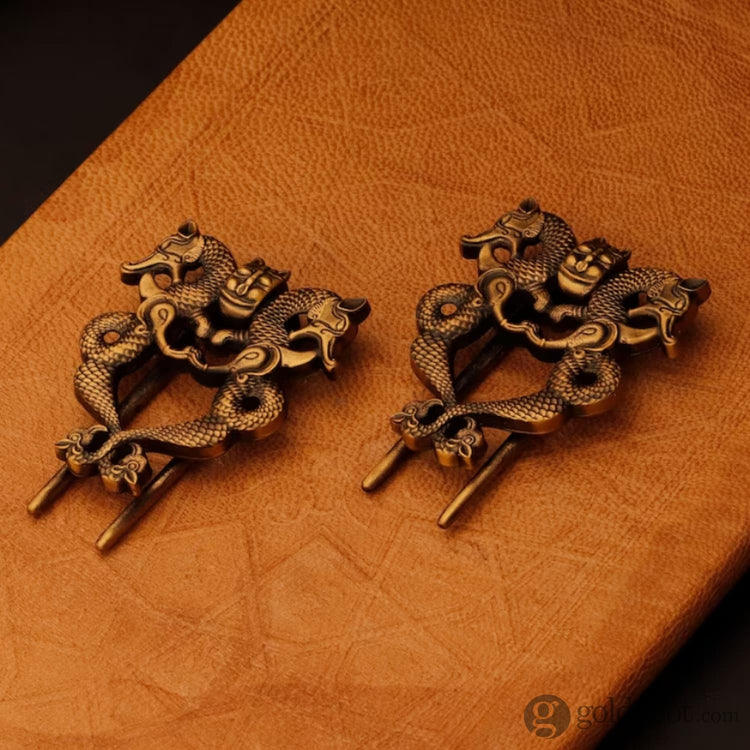 Sepia Accessories Twin Dragons Brass Page Holder Accessories