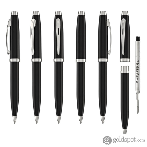 Sheaffer 100 Ballpoint Pen in Black with Chrome Trim Ballpoint Pens